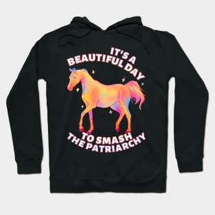 Beautiful Day to Smash the Patriarchy Horse Hoodie